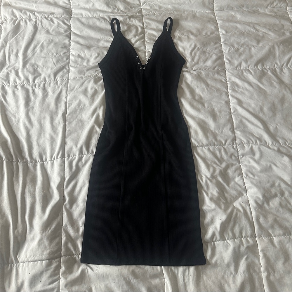 Mind Code Black Midi Dress